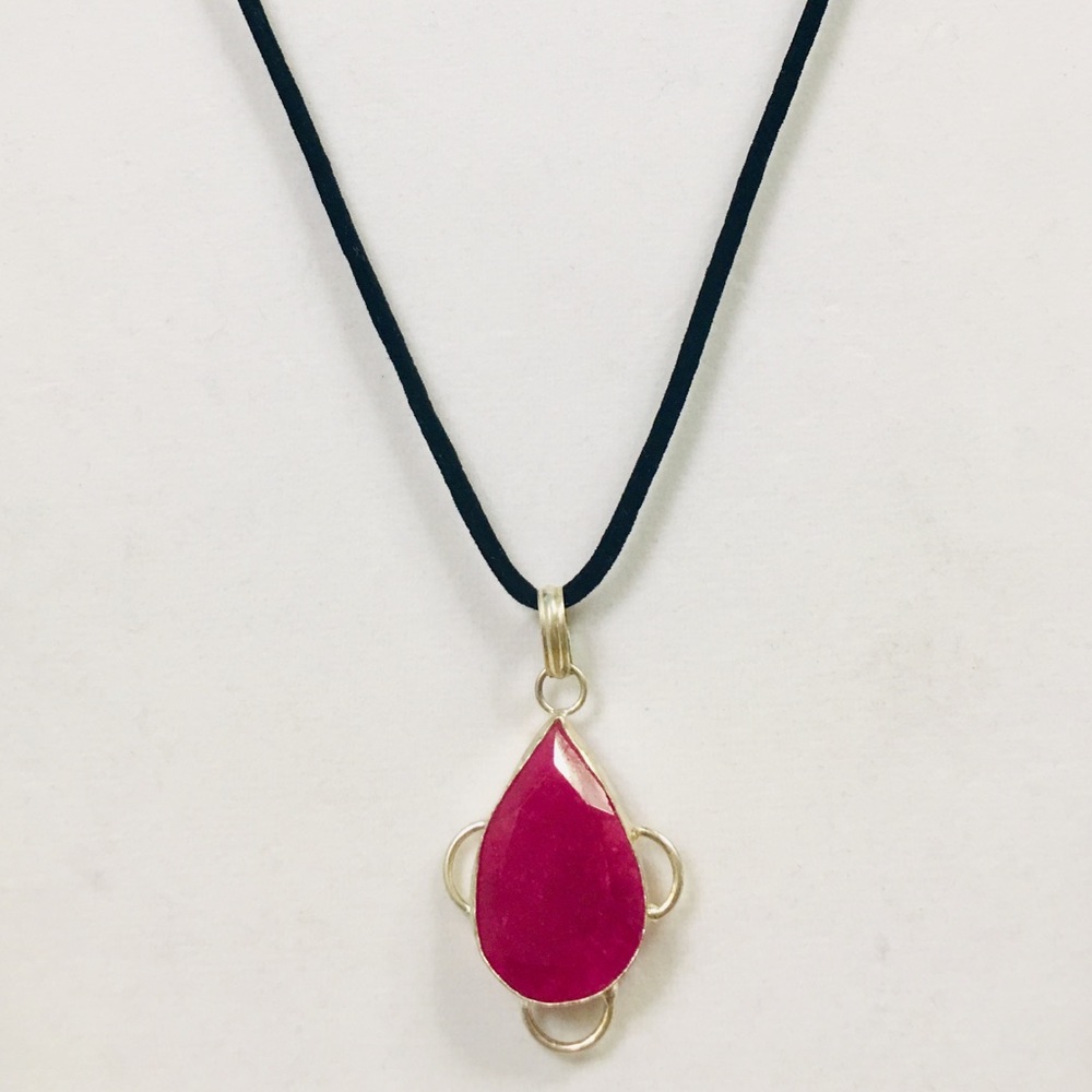 Beautiful Bright Pink Stone Pendant